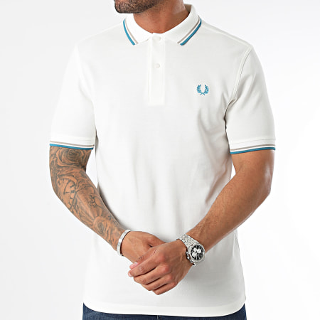 Fred Perry - Polo Manches Courtes Twin Tipped MM3600 Blanc