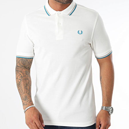 Fred Perry - Polo manica corta Twin Tipped MM3600 Bianco