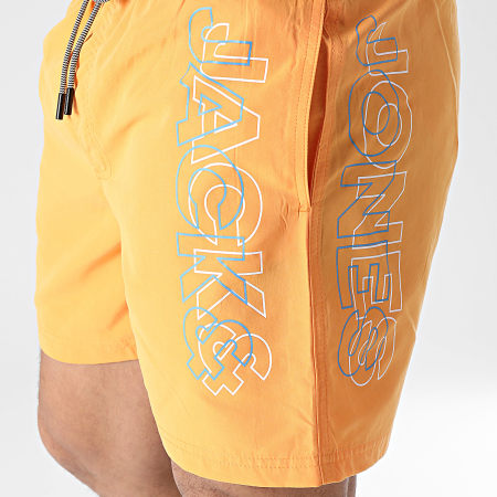 Jack And Jones - Fiji Zwemshort Met Dubbel Logo Oranje