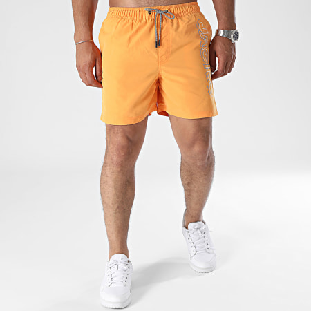 Jack And Jones - Pantaloncini da bagno Fiji con doppio logo Arancione