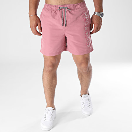 Jack And Jones - Fiji Zwemshort Met Dubbel Logo Roze