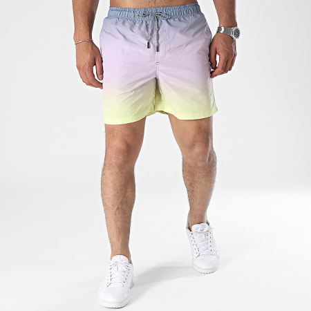 Jack And Jones - Short De Bain Fiji Gris Jaune Dégradé