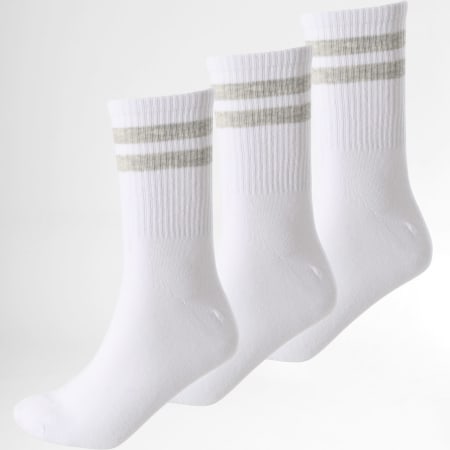 Jack And Jones - Lot De 3 Paires De Chaussettes Travis Blanc