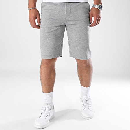 Classic Series - Pantalones cortos chinos gris jaspeado