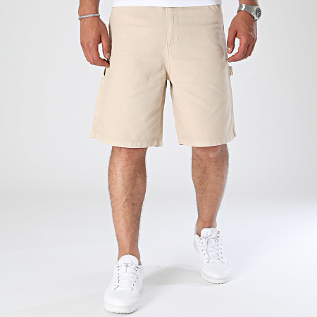 Jack And Jones - Karl Carpenter Pantalones cortos de jean beige