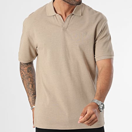 Jack And Jones - Polo Manches Courtes Bladon Beige Foncé