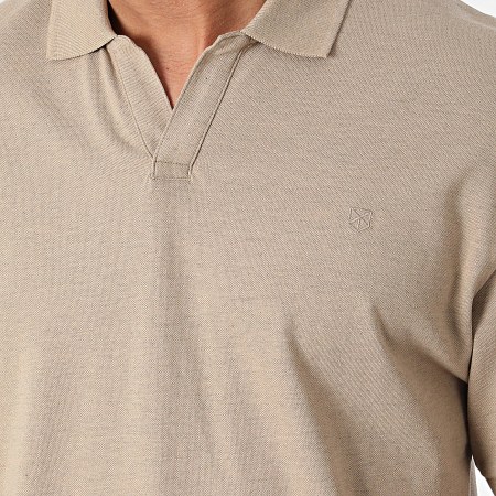 Jack And Jones - Polo Manches Courtes Bladon Beige Foncé