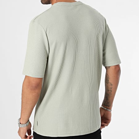 Jack And Jones - Oversized wafel shirt licht kaki groen