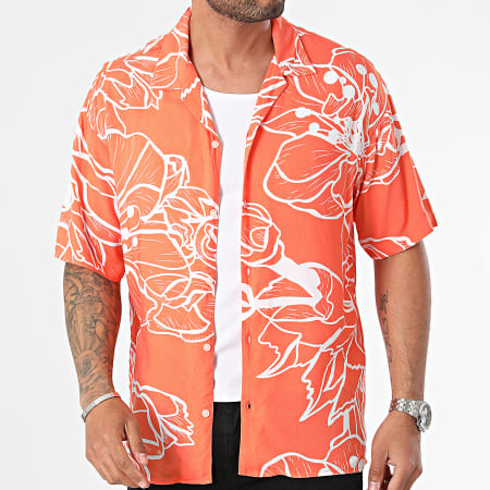 Jack And Jones - Jeff Gallery Camisa Manga Corta Naranja