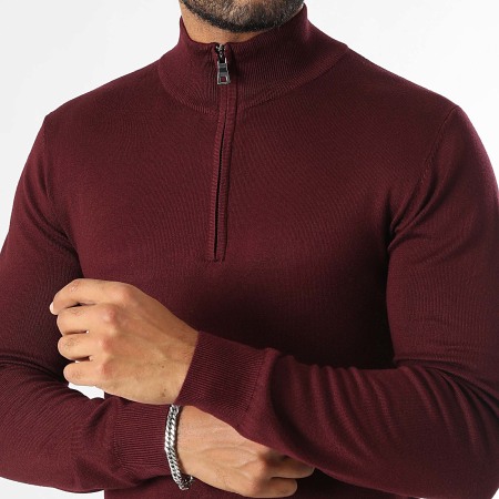 LBO - Sweater met rits 1051 Bordeaux