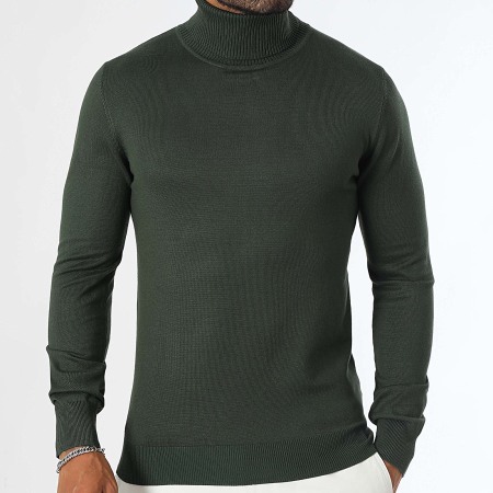 LBO - Jersey de cuello alto verde caqui 1288