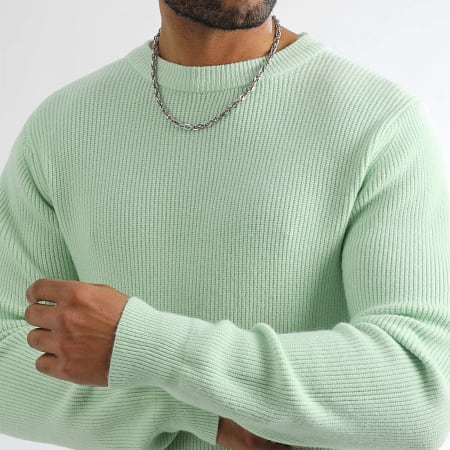 LBO - Jersey de punto con cuello redondo 1256 verde menta