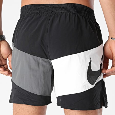 Nike - Short De Bain Nesse 508 Noir Gris Blanc