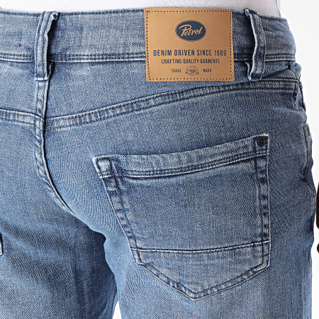 Petrol Industries - SHO026 Pantaloncini blu in denim dal taglio regolare