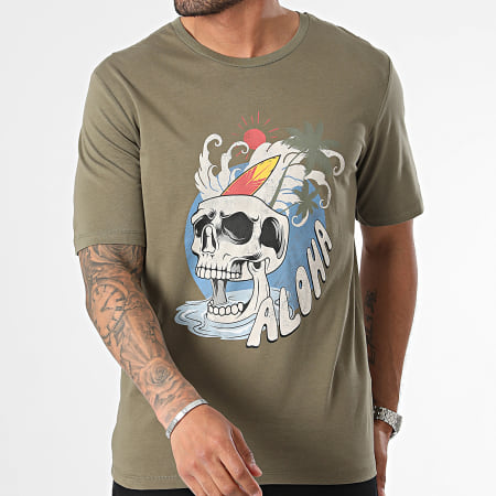 Produkt - Tee Shirt Summer Skull Vert Kaki