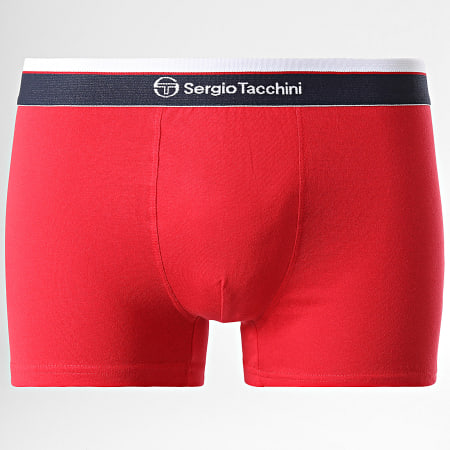 Sergio Tacchini - Lot De 3 Boxers 92892830 Rouge Bleu Marine Gris Chiné