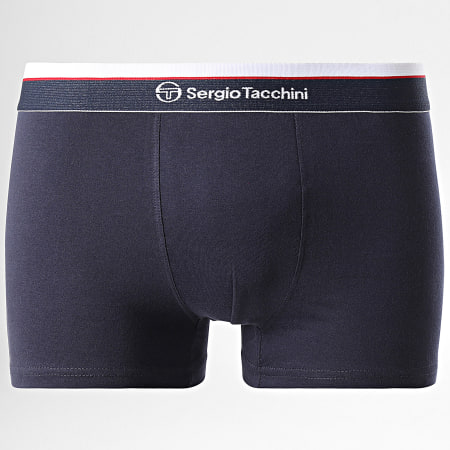 Sergio Tacchini - Lot De 3 Boxers 92892830 Rouge Bleu Marine Gris Chiné