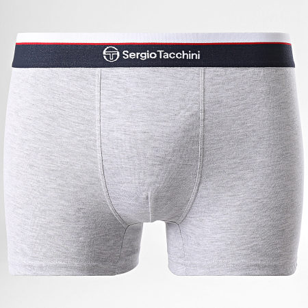 Sergio Tacchini - Lot De 3 Boxers 92892830 Rouge Bleu Marine Gris Chiné