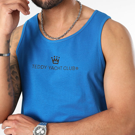 Teddy Yacht Club - Maison De Couture Canotta King Blue Nero