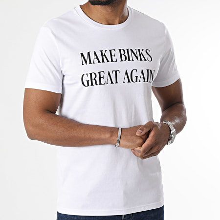 Old Pee - Tee Shirt Make Binks Great Again Blanc Noir