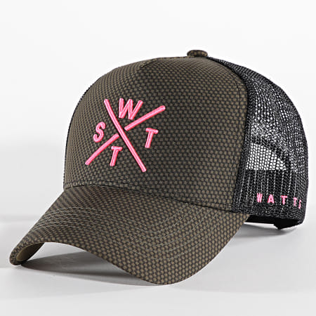 Watts - Casquette Trucker Tribe Vert Kaki Noir