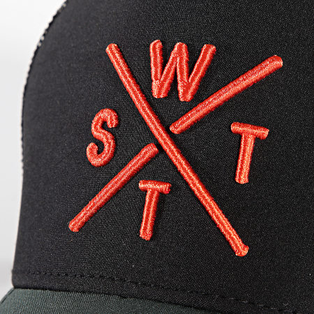 Watts - Trucker Tribe Cap Negro Verde Oscuro