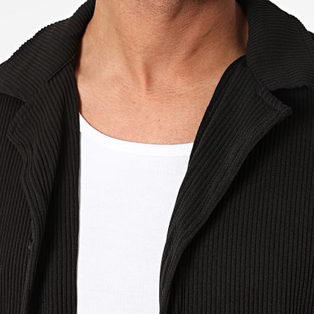 Zayne Paris  - Ensemble Chemise Manches Courtes Et Short Jogging Noir
