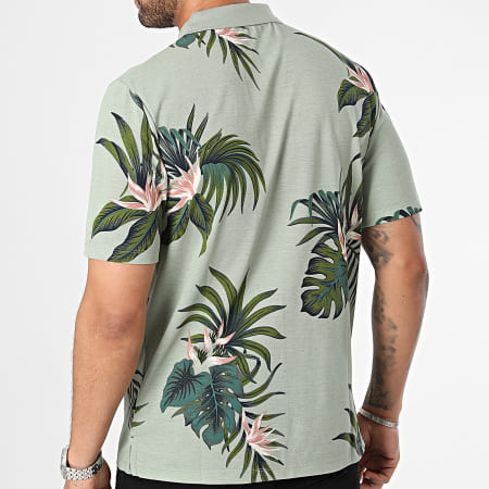 Jack And Jones - Lapalma Polo Korte Mouw Groen Bloemen