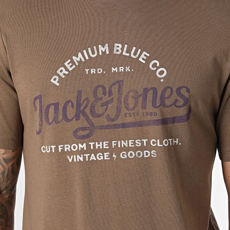 Jack And Jones - Tee Shirt Blulouie Marron
