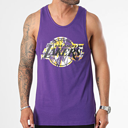 New Era Camiseta de tirantes Palm Tree Infill Los Angeles Lakers 60502570 Purple Ryses