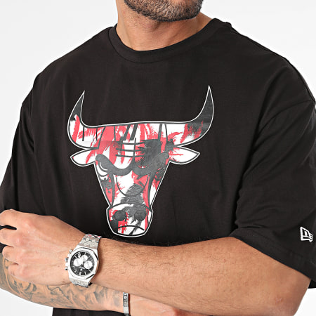 New Era - Tee Shirt Oversize Large Infill Chicago Bulls 60502658 Noir