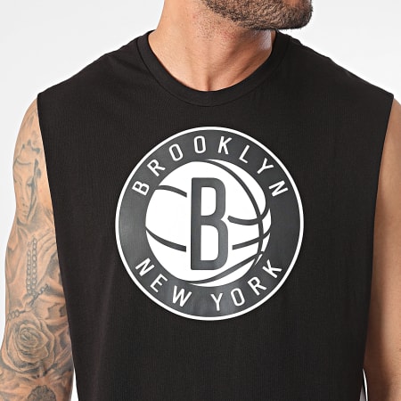 New Era - Tee Shirt Manches Courtes Color Block Brooklyn Nets 60502584 Noir