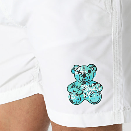 Sale Môme Paris - Short De Bain Nounours Graffiti Icy Blanc