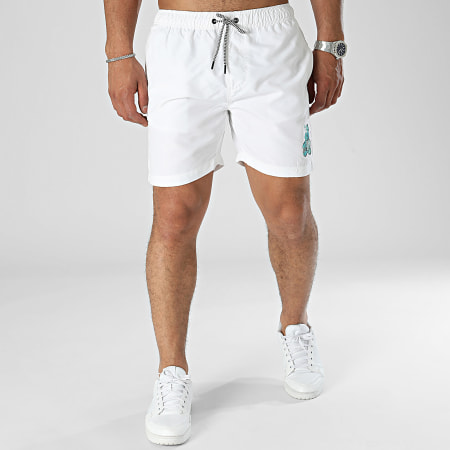 Sale Môme Paris - Short De Bain Lapin Graffiti Icy Blanc