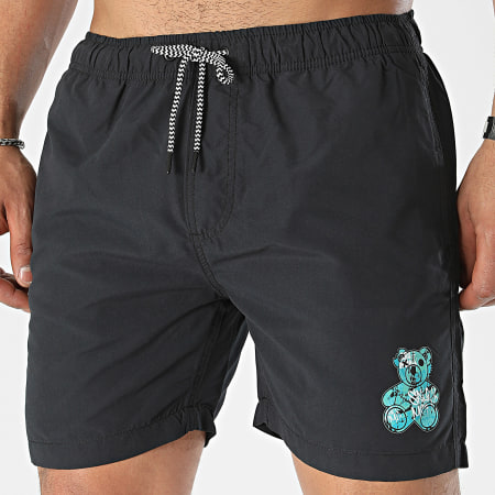 Sale Môme Paris - Short De Bain Nounours Graffiti Icy Noir