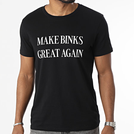 Old Pee - Camiseta Make Binks Great Again Negro Blanco