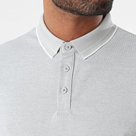 Zelys Paris - Polo Manches Courtes Gris Chiné