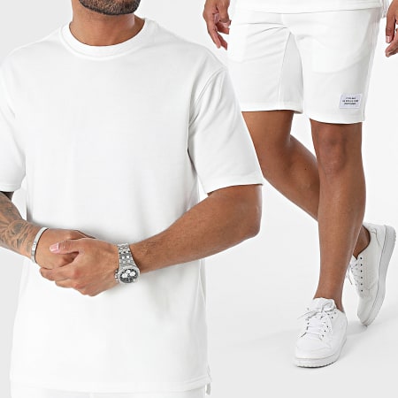 Zelys Paris - Ensemble Tee Shirt Et Short Jogging Blanc