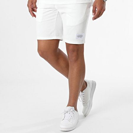 Zelys Paris - Ensemble Tee Shirt Et Short Jogging Blanc