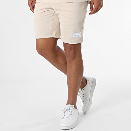 Zelys Paris - Beige T-shirt en joggingshortset