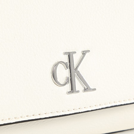 Calvin Klein - Sac A main Femme Minimal Monogram Flap21 2233 Blanc