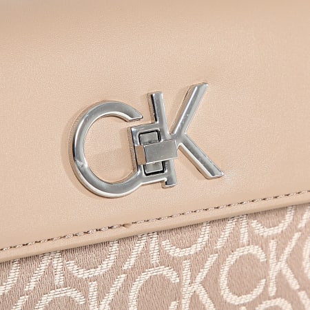 Calvin Klein - Bolso de mujer Re-Lock Mini Crossbody Bag 2642 Beige