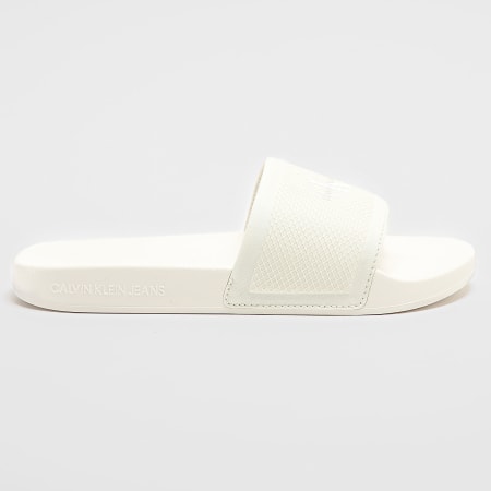 Calvin Klein - Claquettes Pool Slide 1507 Creamy White Bright White