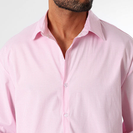 LBO - Camisa de rayas de manga larga 1301 Rosa