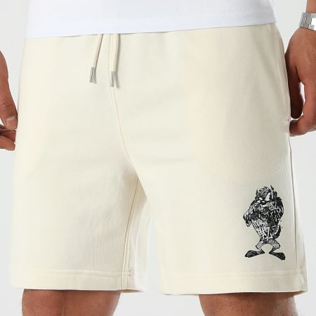 Looney Tunes - Taz Graffiti Pantalones Cortos Beige Blanco Y Negro