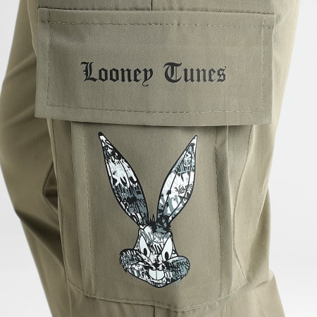 Looney Tunes - Bugs Bunny Graffiti Negro Y Blanco Caqui Verde Pantalones Cargo