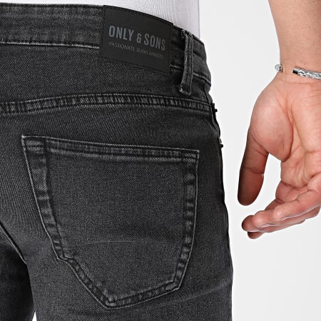 Only And Sons - Weft Jean Korte Broek Zwart