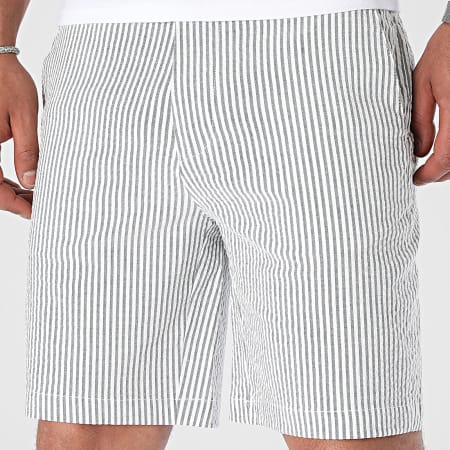 Selected - Karl White Stripe Chino Shorts Azul Marino