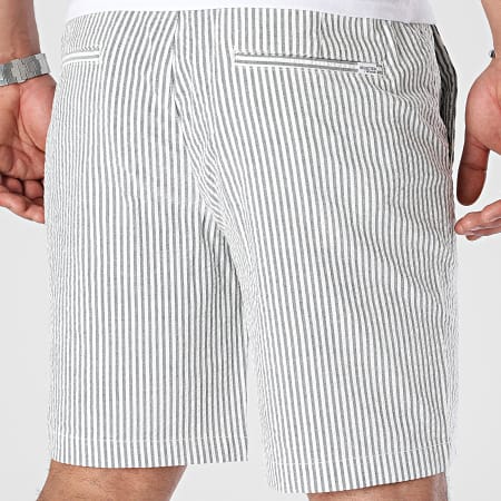 Selected - Karl White Stripe Chino Shorts Azul Marino