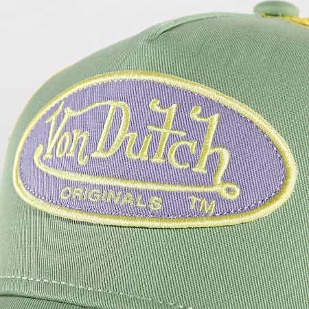 Von Dutch - Boston Cappello Trucker 7030240 Verde Giallo